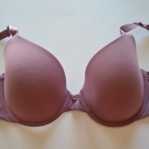 Victoria's Secret 32DD t-shirt lightly lined demi mauve purple bra EUC